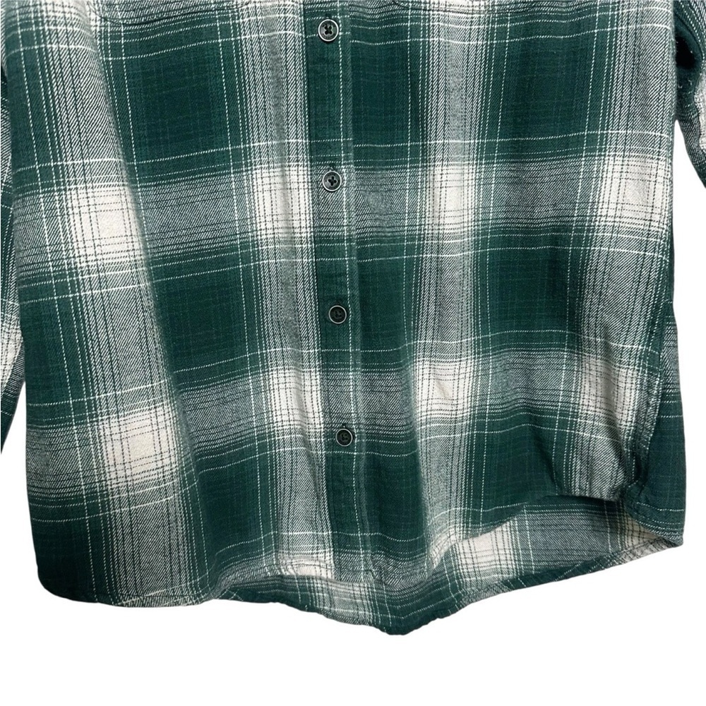 Wolverine Flannel Women's Small Long Sleeve Plaid Warm Button Up Pockets Green - Picture 4 of 11